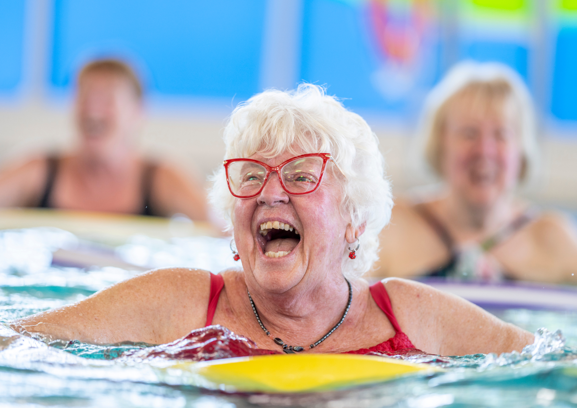 Seniors Festival - woman in aqua aerobics class