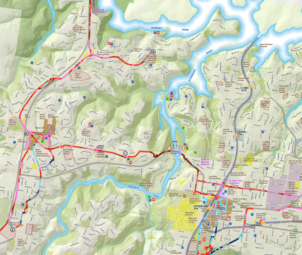 Barden Ridge - Illawong - Menai - Sutherland Guide Map