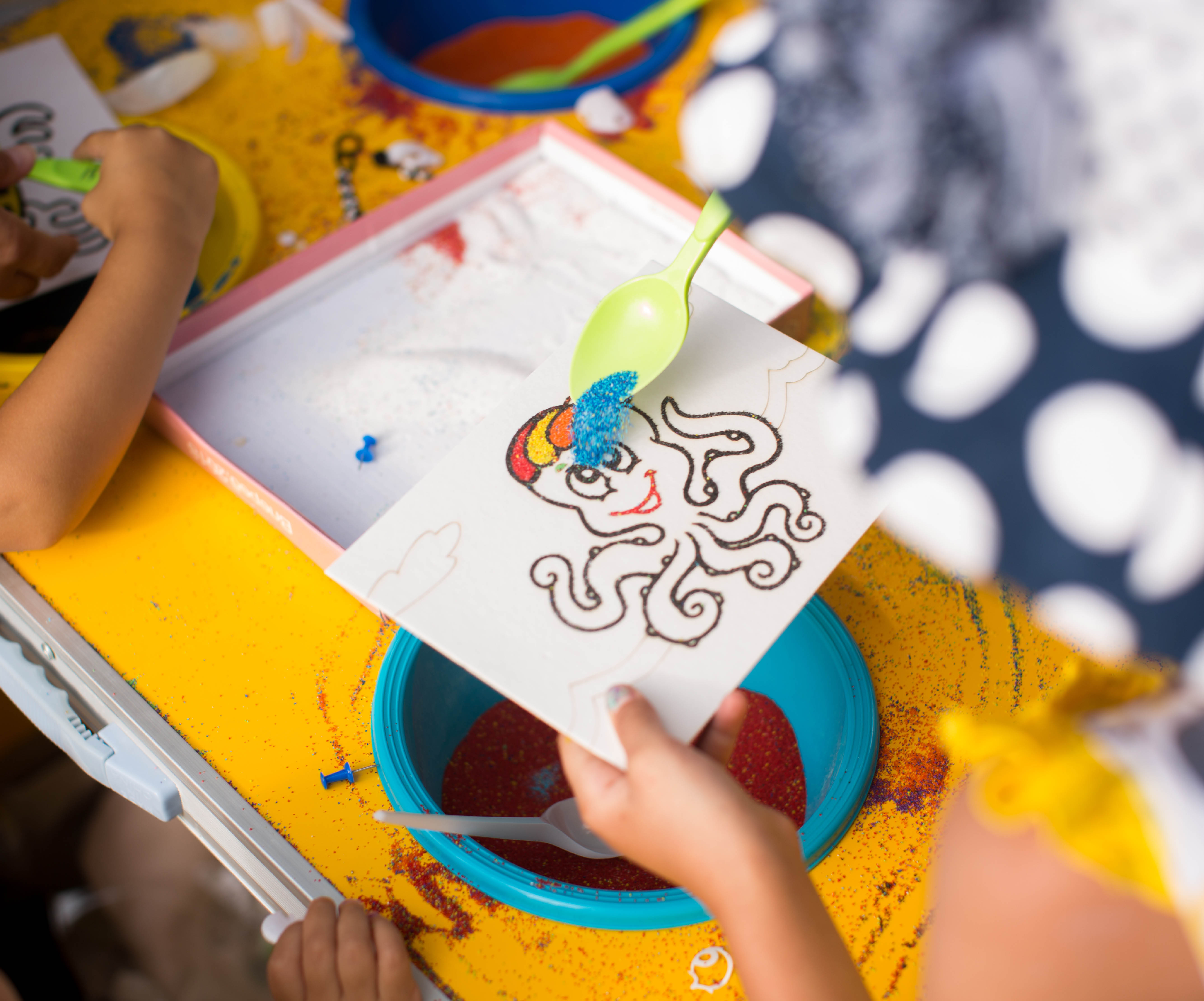 Dive into Miranda Library these school holidays for Under the Sea Sand Art using a kaleidoscope of coloured sand to create a beautiful masterpiece. Book Now.