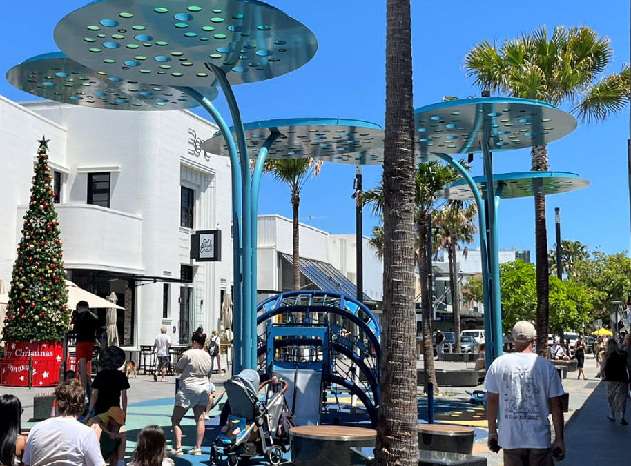 view of new circular shade structures