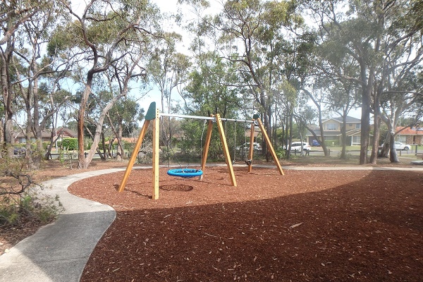 Set of swings in playground